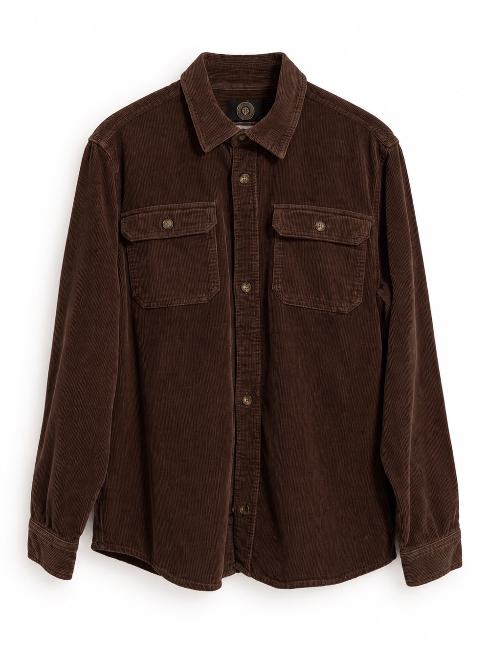 Buffalo David Bitton Men’s Brown Corduroy Shirt Jacket Shacket Size Large